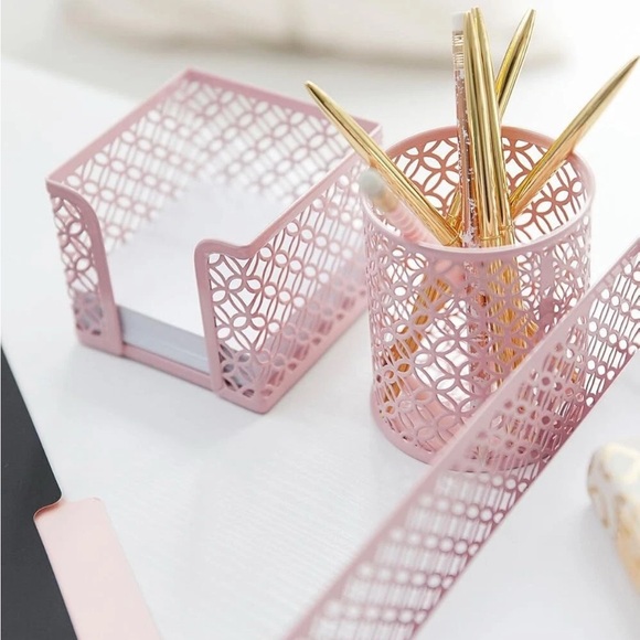 Pink Desk Organizer Set - Picture 2 of 6